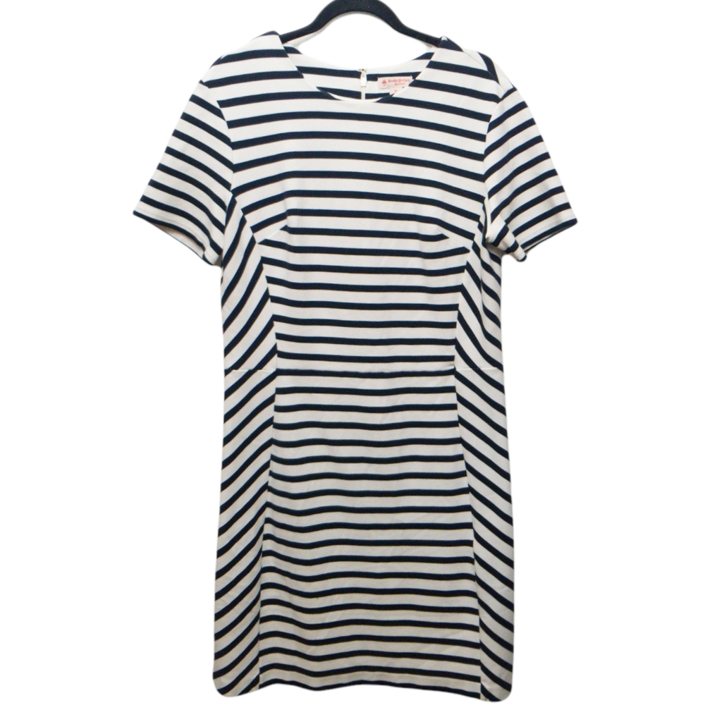 Brooks Brothers Red Fleece.  Navy and white striped zip up dress